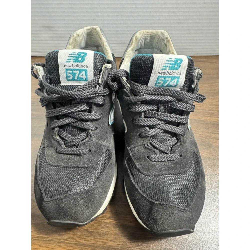 New Balance 574 Navy Blue Turquoise Sneakers Shoes Women's 8‎